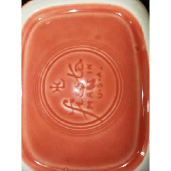 60th Anniversary Fiestaware Pitcher Persimmon Pitcher w/ 2 Matching Glasses Set - Picture 4 of 6